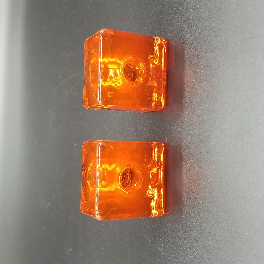 Pottery Barn Green & Orange Square Cube Monterey Salt & Pepper Shaker Sets - Picture 10 of 12